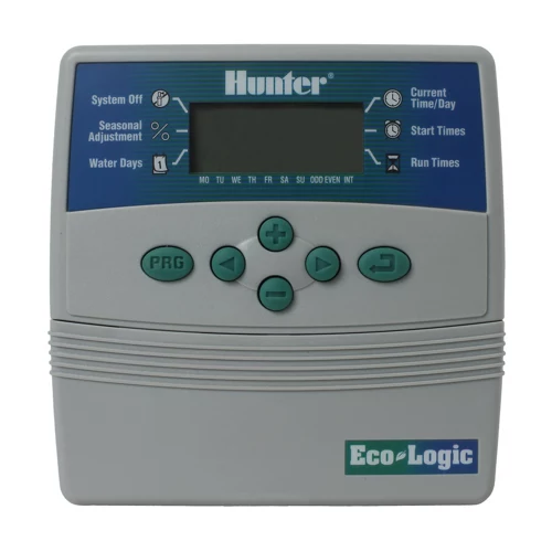 Hunter elc Programador de riego 4 zonas para electroválvulas 24v