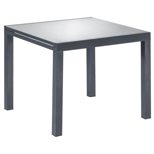 Mesa extensible Lyra aluminio antracita 75x90/160 cm