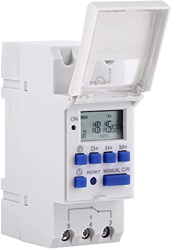 Temporizador digital programable, temporizador electrónico digital, interruptor diario Astro digital, tipo 220V, AHC15A, temporizador digital alimentado por batería