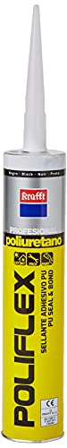 Krafft poliflex-plus - Adhesivo de poliuretano negro Poliflexplus (cartucho de 300 ml)