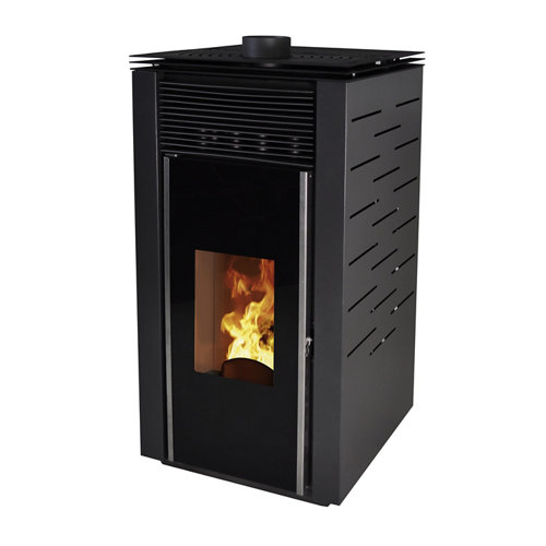 Estufa de pellets sin electricidad neus nature 8kw negra