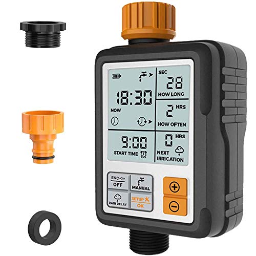 Temporizador de riego automático Kazeila Temporizador de agua Mangueras de riego Controlador digital programable para sistema de riego con aspersores de jardín con temporizador