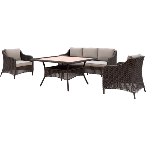 Conjunto de muebles de exterior de ratán San Vicente para 5 personas