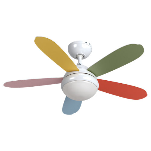 Ventilador de techo con luz inspira puesta multicolor motor dc de 91 cm