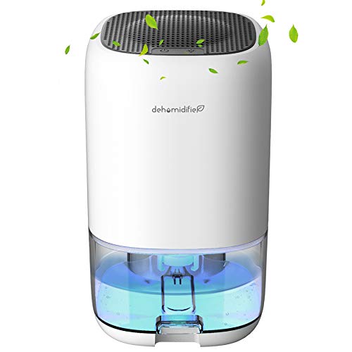 XAXAZON Deshumidificador Eléctrico Portátil, Mini Deshumidificador 1000 ml, Silencioso, 7 Colores LED, Compacto, Bajo Consumo, Ideal para Cocina, Dormitorio, Oficina, Caravanas