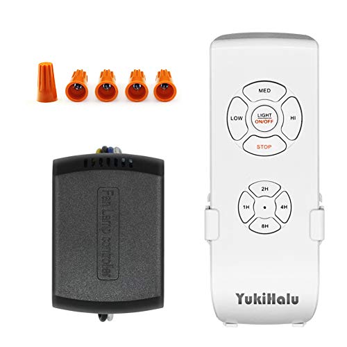 Control remoto universal YUKIHALU para ventilador de techo pequeño con 3 configuraciones de velocidad y control de luz Control remoto inalámbrico con opción de silencio