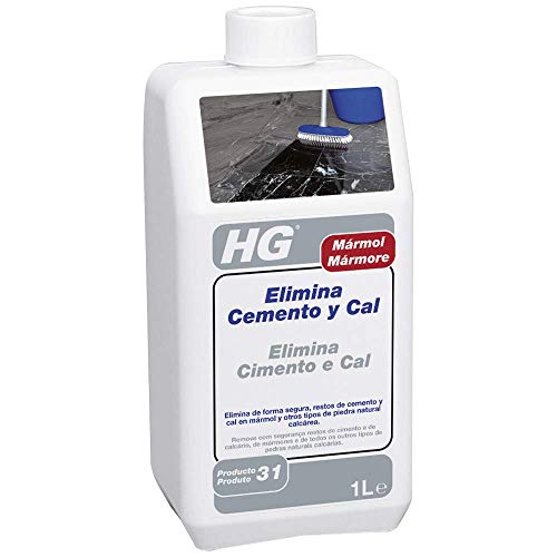 HG elimina la película de cemento y cal de los residuos en arenisca, mármol, granito y piedra cálcica natural, 1 L