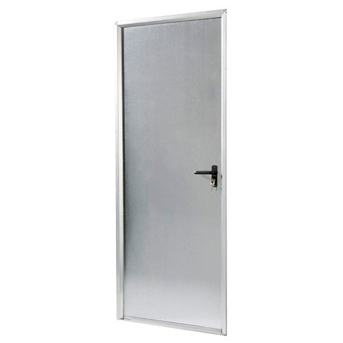 Puerta de servicio acero galvanizado / acero galvanizado 200x89 cm