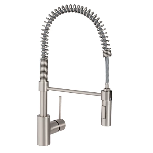 Grifo de cocina monomando con grifo de acero cepillado delinia thomas drenado