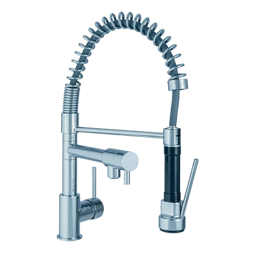 Grifo monomando de cocina con desagüe cromado delinia