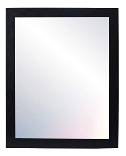 Chely Intermarket, Espejo de Pared de Cuerpo Entero 60x80cm (Marco Exterior 67x87.5cm) (Negro) MOD-128 |  Forma rectangular  Decoración de la sala de estar, Dormitorio  Acabado elegante (128-60x80-5,65)