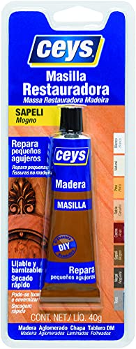 Ceys - Restaurador de madera de sapeli - Reparación de pequeños agujeros - Tubo 40 G