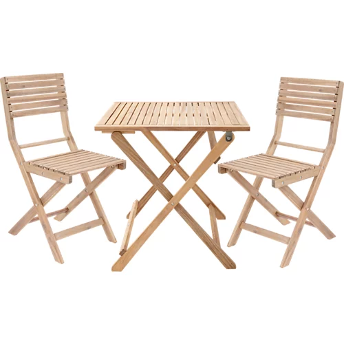 Conjunto de muebles de terraza de madera Solís para 2 personas