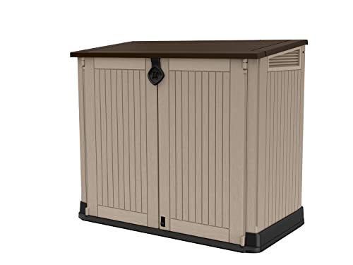 Keter 223995 Store It Out Midi Refugio exterior para jardín, topo/beige