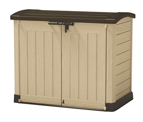 Keter Store It Arc - Tienda de jardín exterior, Capacidad 1200 litros, Color topo y beige, Tamaño: SIO 1200