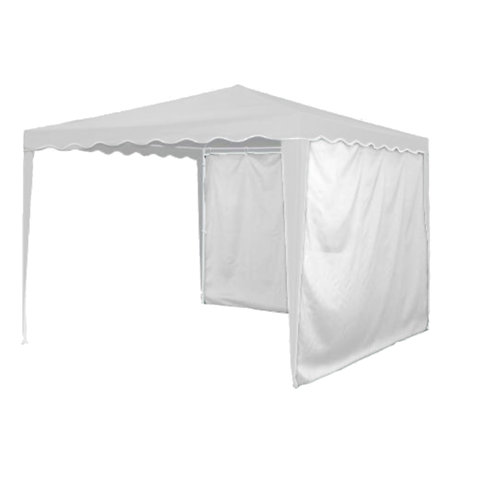 Pack de 2 cortinas sillón material tapa 300x300 cm blanco