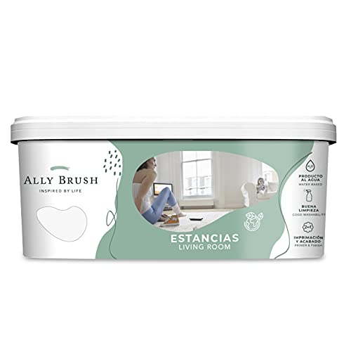 Ally Brush - Pintura interior para estancias de 3L y 10L (Blanco y colores)