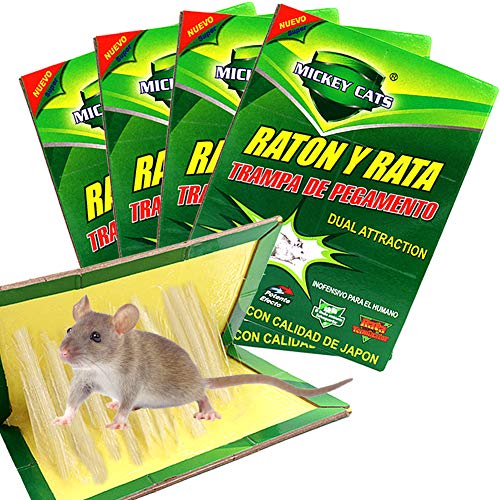 Zoore Professional Mouse Trap - Pegatina para ratón fácil de usar - Paquete de 4