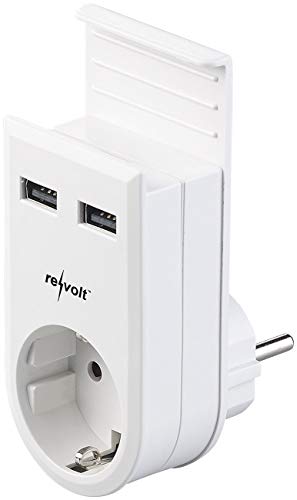Cargador de teléfono móvil Riot: enchufe con paquete de alimentación USB dual y estante para teléfono inteligente, 3,4 A / 17 vatios (carga de teléfono móvil)