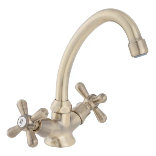 Grifería de lavabo con sentido fijo bronce marrón