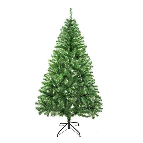Árbol de Navidad verde artificial Solagua Oropel hoja de abeto verde 120-210 cm árboles con soporte metálico (verde brillante, 210 cm 668 puntas)
