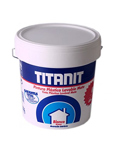 Titanlux - Titanit- Pintura plástica, blanco mate, 4L (ref. 029190004)