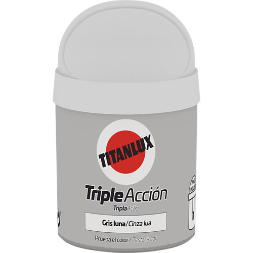 Titanlux triple acción tester pintura 75ml gris luna