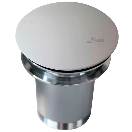 Grifo de desagüe de lavabo Click / Click Chrome / White Deco