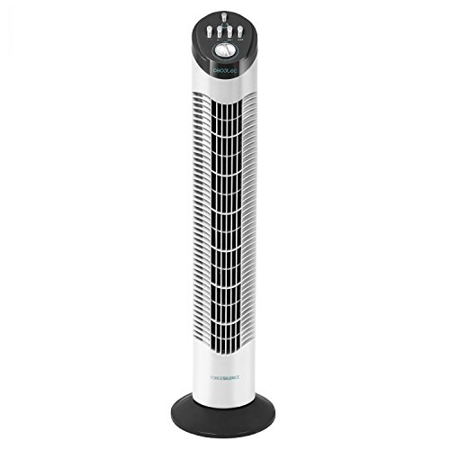 Ventilador de torre Cecotec EnergySilence 790 Skyline.  30 pulgadas (76 cm) de altura, oscilante, motor de cobre, 3 velocidades, temporizador de 2 horas, 50 W