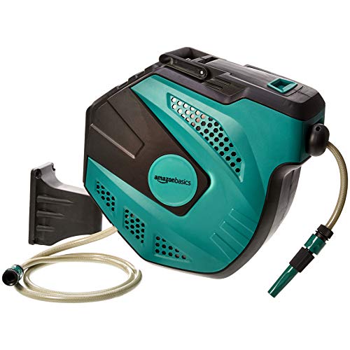 Tambor de manguera de pared automático montado en Amazon Basics, 25 m