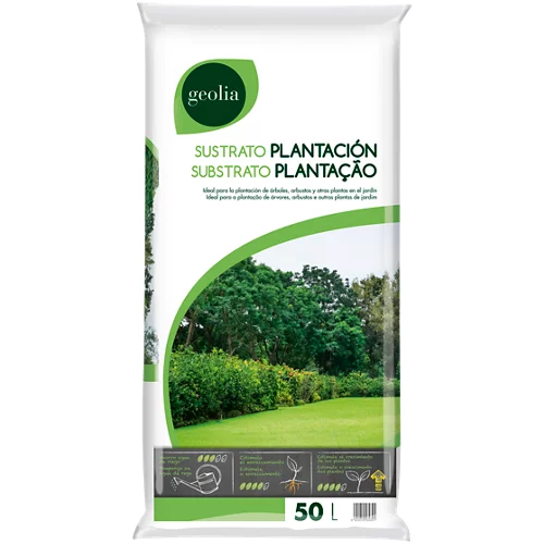Sustrato de plantación Geolia para árboles, arbustos y plantas de jardín 50l