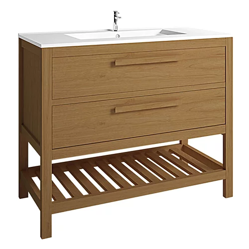 Mueble de baño Amazon con lavabo color tierra 100 x 45 cm