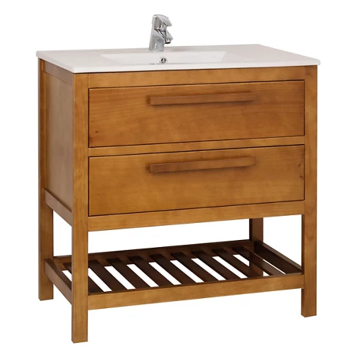 Mueble de baño Amazon con lavabo color tierra 80 x 45 cm