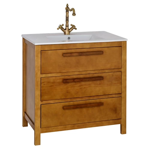 Mueble de baño Amazon con lavabo color tierra 80 x 45 cm