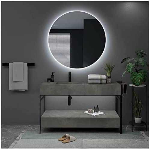 Espejos de Baño LED, Espejo Trasero Iluminado Redondo Marca Ledimex Serie OPORTO Diferentes Medidas OPOR001/60 (60CM)