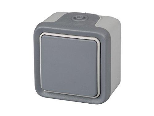 Legrand 191501 Interruptor de superficie estanco, gris