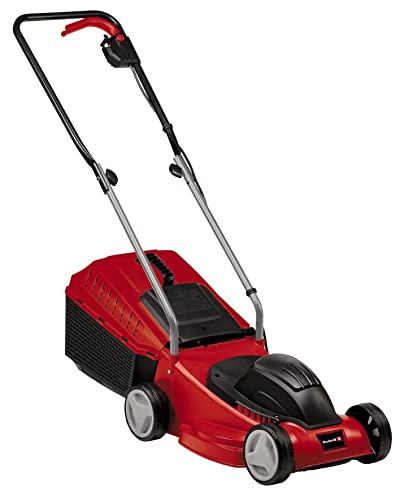 Cortacésped eléctrico Einhell GC-EM 1032 (1000 W, ancho de corte 32 cm, 30 L, ajuste de altura de corte de 3 pasos, riel de guía plegable, cortadoras de césped)