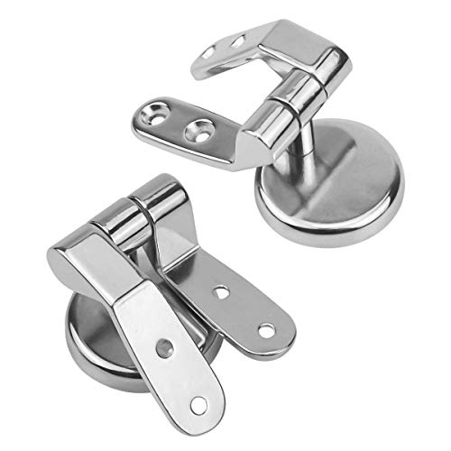 Bisagras para tapa de inodoro 1 par Bisagras para tapa de inodoro Roca Giralda acero inoxidable para bisagras de inodoro compatibles con tapa de inodoro universal de madera, resina, MDF (2 piezas de bisagras)