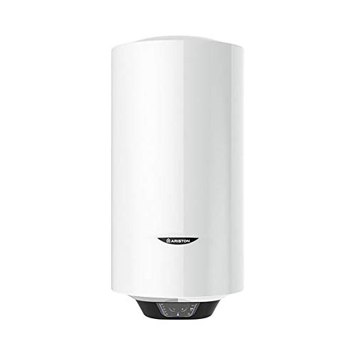 Ariston Pro1 Eco Slim, Hervidor eléctrico de 30 litros, Caldera vertical, 3 años de garantía total, Medidas: 37,3 x 35,3 x 63,1 cm, Blanco, Fabricado para ser instalado en España