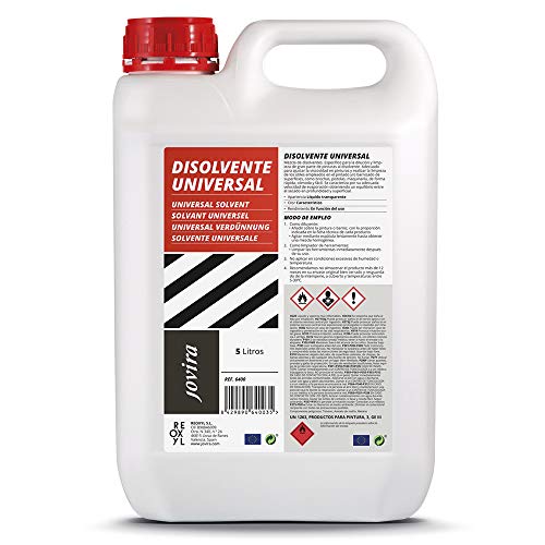 Disolvente universal, diluyente de pinturas, esmaltes, barnices, antioxidantes.  Limpieza de herramientas.  (5 litros)
