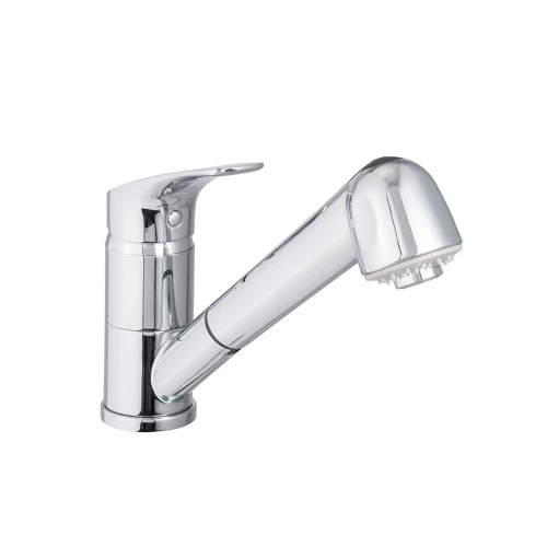 Grifo de cocina con caño cromo delinia
