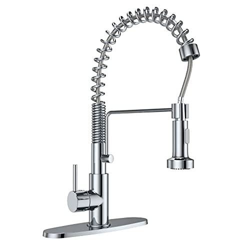 Grifo de cocina cromado Saeuwtowy Grifo de cocina y fregadero con rotación de 360 ​​grados Agua caliente / fría Fregadero de cocina con grifo alternativo con grifo giratorio Fregadero monomando