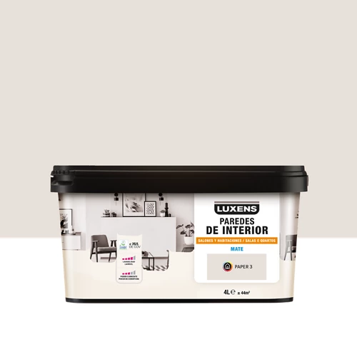 Pintura salón y habitaciones papel luxens 4l 3