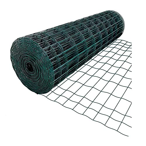 AC - Malla de alambre plastificado - Forma cuadrada - Malla de alambre - Valla de jardín - Ideal para jardín y animales - 5 x 1 M.