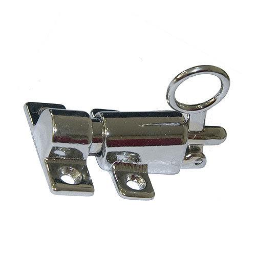 Cerradura de ventana corredera niquelada