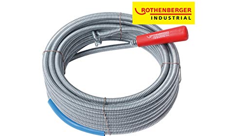 Rothenberger Industrial 072986E Pistón en espiral con cabeza de gancho, 10 m de largo, gris