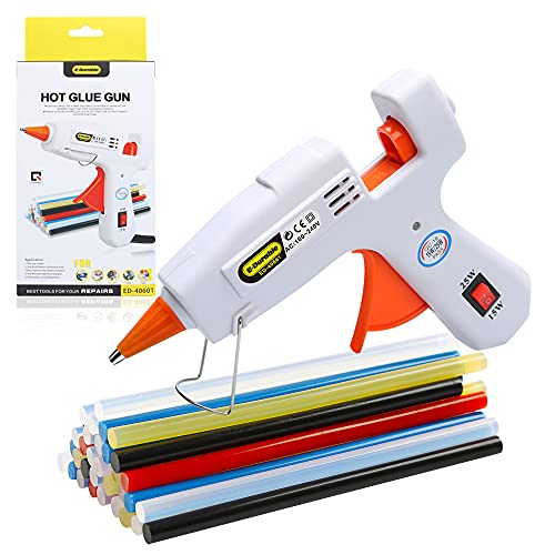 E Mini pistolas de pegamento duraderas con 30 barras de pegamento de colores para pequeñas manualidades, ideales para manualidades y proyectos escolares.  Oficina y escuela, (15W ~ 25W)