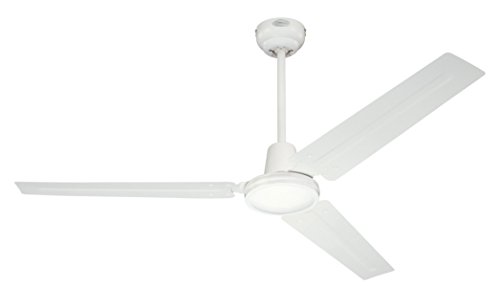 Ventiladores de techo Westinghouse Ventilador de techo industrial, acabado blanco con aspas blancas, 142 cm