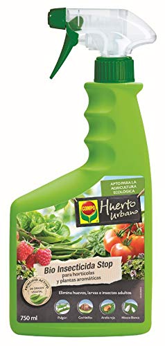 COMPO Bio Stop Insecticida, Insecticida para plantas hortícolas y aromáticas, Apto para agricultura ecológica, Control de plagas en hortalizas y hierbas, 750 ml