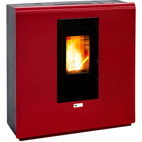 Estufa pellets eider biomasa pasillo 8 8,02 kw roja